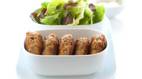 polpette e insalata